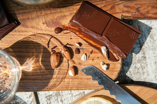 melting chocolate bar