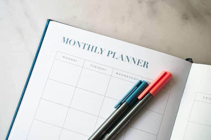 monthly planner