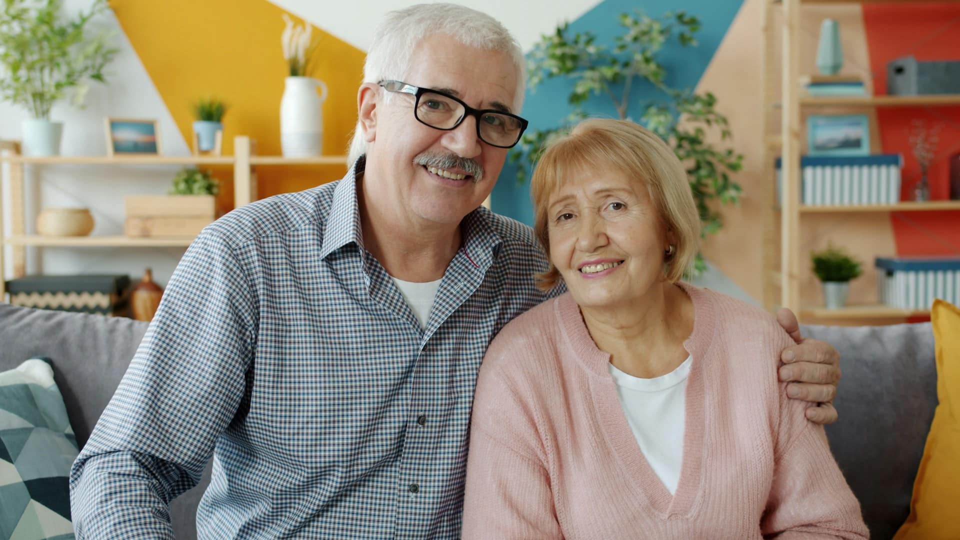 smiling senior couple